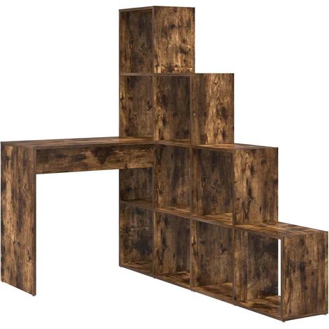 Maison Exclusive - Eck-Schreibtisch Geräucherte Eiche 101,5 x 149