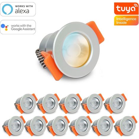 Smartes MiBoxer LED Einbaustrahler Set 3W 12V IP66 - Lichtfarbe: CCT Dual Weiß - Anzahl: 12x