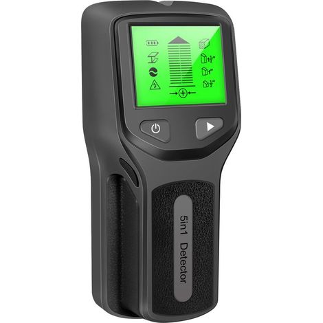 Détecteur montants muraux 5-en-1 LCD, bois, métal, câbles électriques. Précis, pour bricolage, décoration, perçage sécurisé. (1/5)