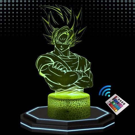 Lampe Décorative - Lampe de Chevet 3D LED Sangoku - Multicolore - Tactile - Télécommande (1/5)