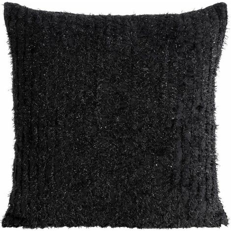 Selma Kissenbezug 45x45 schwarze Fransen (1/4)