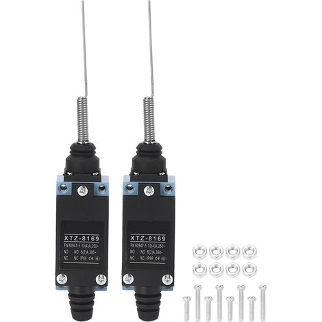 2PCS interrupteur de fin de course à ressort flexible pour CNC, fraiseuse, imprimante 3D, 250V 380V, tige de contact momentanée (1/5)