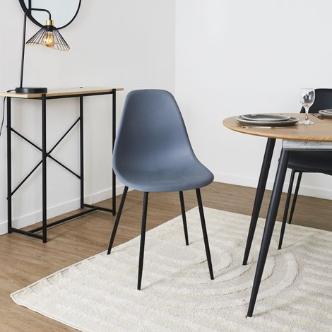 Chaise - HOME DECO FACTORY - Gustav - Design Épuré - Gris