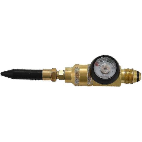 Régulateur de gonflage pour ballons en latex, 682670, compatible avec les valves de bouteilles G5/8 et doté d'un manomètre facile à lire. (1/4)