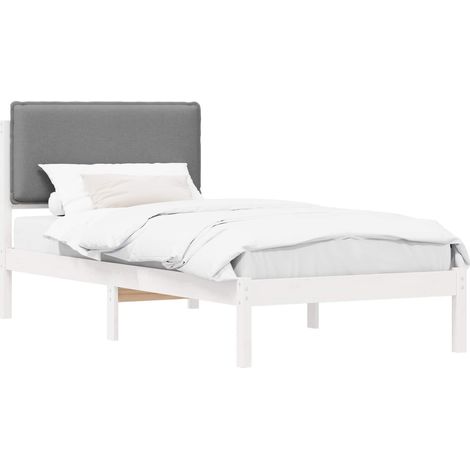 Maison Exclusive - Estructura de Cama con Cabecera Tapizada Gris