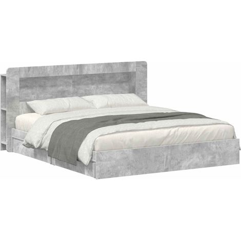 Maison Exclusive - Telaio del letto con storage Grigio Cemento 200 x 200 cm (1/5)