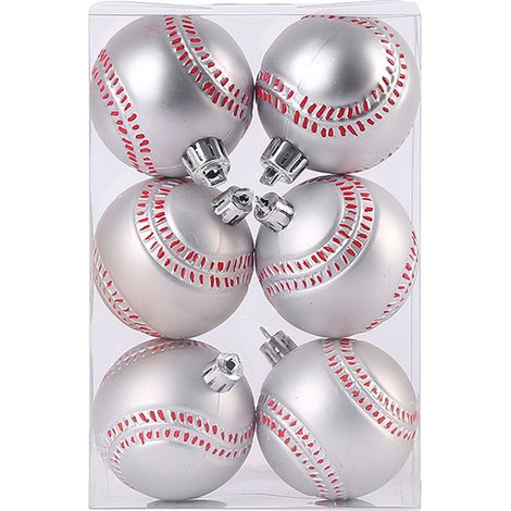 Bola De Navidad Con Tema De Fútbol - Adorno Para Árbol De Navidad - Decoración Festiva - Paquete De 6 Unidades (1/5)