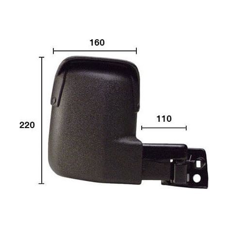 Rétroviseur manuel droit bras court Ford Transit MK4 1991-1994