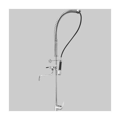 MONOCOMANDO LAVELLO CON DOCCIA PRELAVAGGIO E RUBINETTO CROMO PORTA & BINI