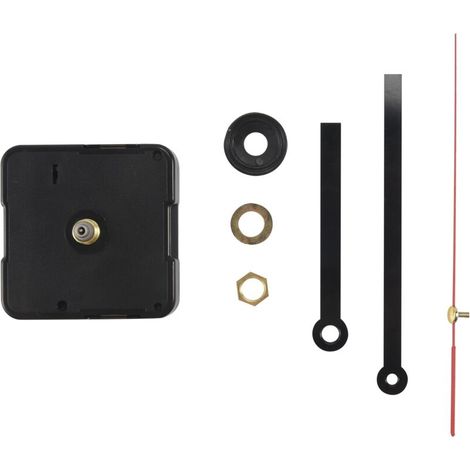 Mouvement à Quartz Noir Mécanisme d'Horlogerie avec Aiguilles Pièces de Rechange Bricolage (1/4)