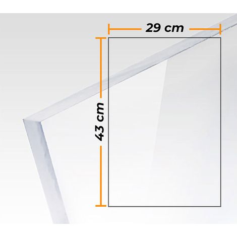 Lastra Plexiglass compossar Trasparente 3 mm 29 x 43 cm