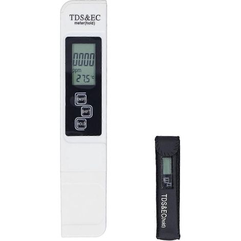 Digitales TDS-Messgerät, tragbarer 3-in-1-Wasserqualitätstester mit hoher Genauigkeit, EC-Temperatur-Messkit