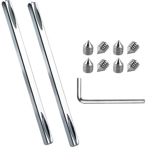 Lot de 2 tiges carrées 8×150 mm en acier – Axe carré pour poignée (1/5)