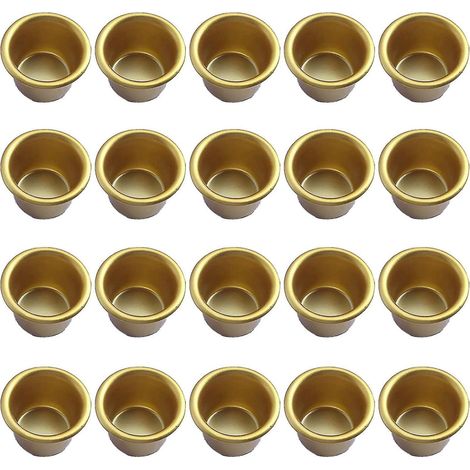 Lot de 20 inserts métalliques pour bougies coniques, porte-bougies décoratifs à monter soi-même. (1/5)