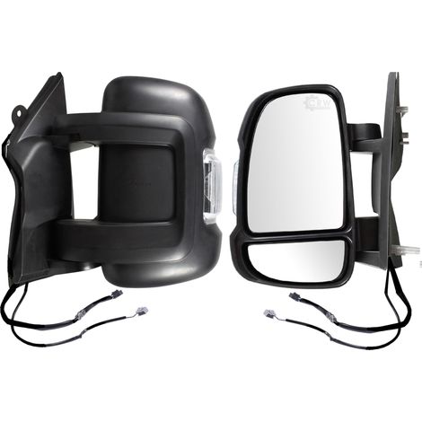 Specchietto retrovisore elettrico sinistro per Fiat Ducato Peugeot Boxer Citroen Jumper 2014-2025 Opel Movano 2021- Braccio corto 2 connettori Lampadina a 10 pin WY16W - 5770514NE VCMR129 (1/5)