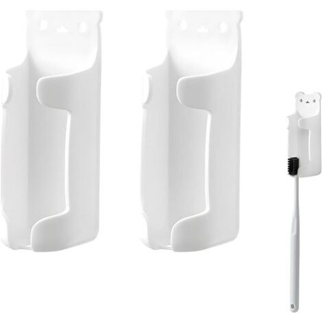 2 Pièces Porte-Brosse à Dents Électriques Porte-Brosse à Dents Électrique Mural Réglable Adhésif Puissant Porte-Brosse à Dents Électrique (1/5)