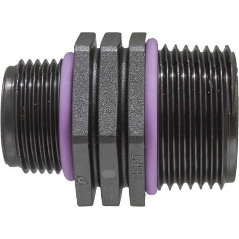 Raccordo Nipplo in PP Ridotto 1" Mx3/4"M con Oring