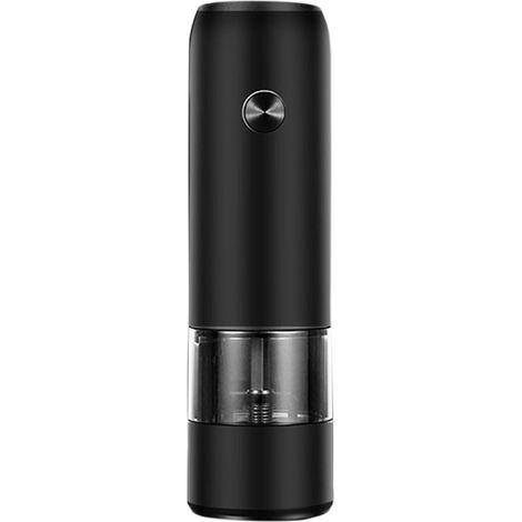 Moulin à poivre électrique noir, chargement USB, haute dureté, résistant à l'usure, moulin à poivre automatique pour cuisine et restaurant. (1/5)