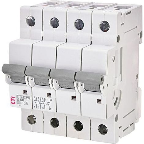 ETI Disjoncteurs automatiques ETIMAT P10 3 pôles + N, 10kA, B50, REG