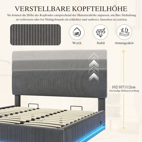 Couchtisch aus Samt in Grau 181 x 207 x 112 cm HOMAIRE (1/5)