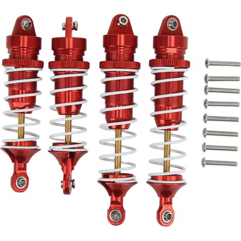 Amortisseur RC Avant Arrière Alliage d'Aluminium pour Véhicule Traxxas 1/10, Amortisseur à Ressort Rouge (1/5)