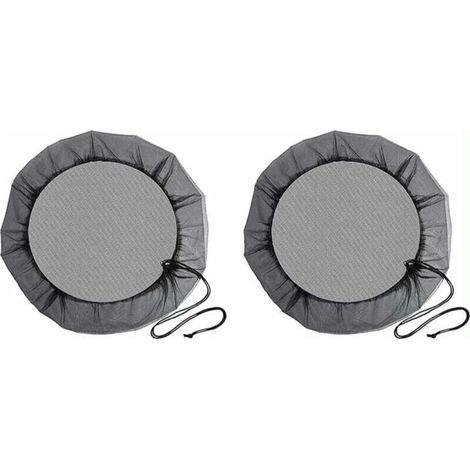 Soavoa Filet Protection Baril Pluie 80cm avec Cordon Serrage Anti Moustiques Feuilles Lot de 2 Pièces Polyéthylène Résistant Intempéries (1/4)