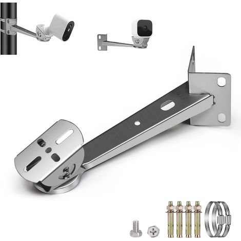 Support de montage d'angle et poteau en acier inoxydable pour caméra de surveillance, bras d'extension IP WiFi, Surveillance Compatible avec Les caméras IP CCTV en extérieur (1/5)
