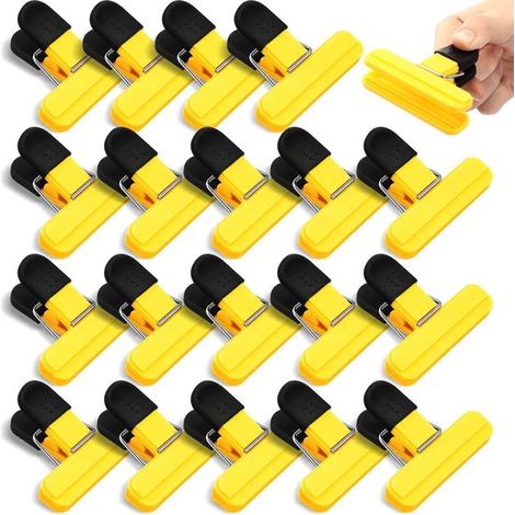 20 clip per sacchetti alimentari, clip di chiusura, robuste clip in plastica per sacchetti alimentari con chiusura sicura per conservare gli alimenti (1/5)
