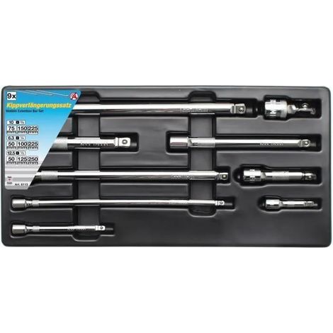 Herramienta BGS Do It Yourself Juego de Extensiones Acero Cromado 50 250 mm