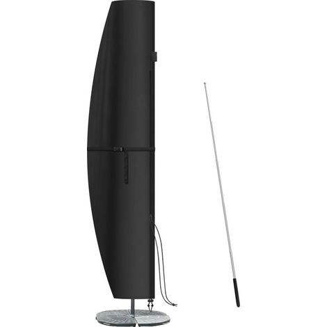 Grand parasol déporté avec mât télescopique, housse de protection imperméable et résistante aux UV pour parasol de jardin (1/5)