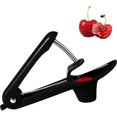 Lot de 2 Dénoyauteur, Acier inoxydable, Plastique ABS, Pour cerises olives baies, Cuisine maison (1/5)