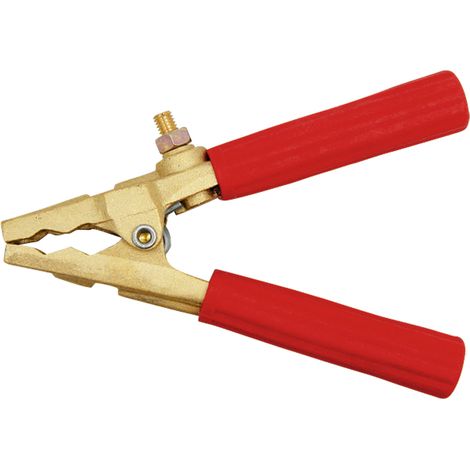 Pince en acier rouge (+) pour câble de 50 mm²