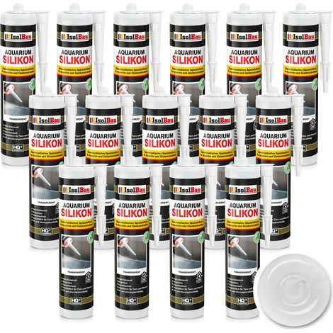 IsolBau Silicone transparent pour aquarium 15 x 300 ml (1/5)