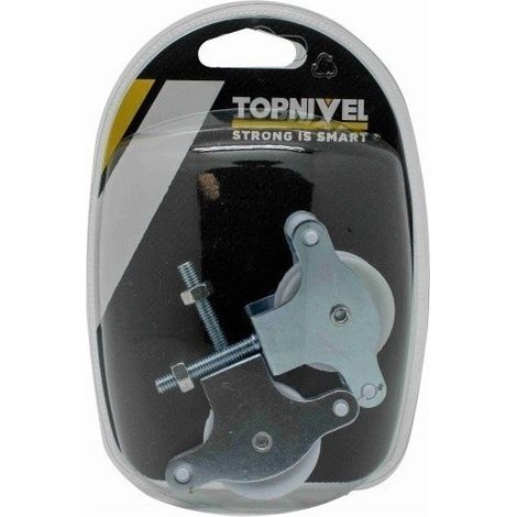 Polea Tendedero Tuerca 40Mm Plastico Cincado