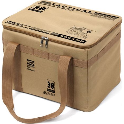Sac de rangement tactique de camping 30L couleur kaki impermeable et resistant 38x30x26cm (1/5)