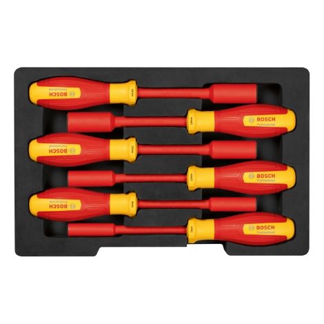 Bosch Professional juego de llaves de vaso VDE de 6 piezas (7-14 mm, certificadas hasta 1000 V) (1/4)