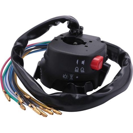 22mm Motorrad Schalter Motorrad Hupenknopf Blinker Licht Nebelscheinwerfer Licht Start Griffsteuerung (1/5)