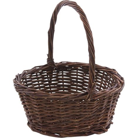 Cesto in vimini grezzo, Ø32H26 cm (1/2)
