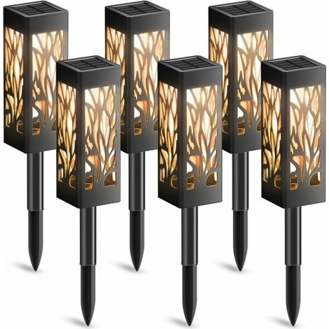 Solar Lamp Outdoor, 6 Pack Solar Light Outdoor with Warm White Light, IP65 Waterproof, Garden Decoration, Solar Lantern, Automatic On/Off for Indoor Lawn