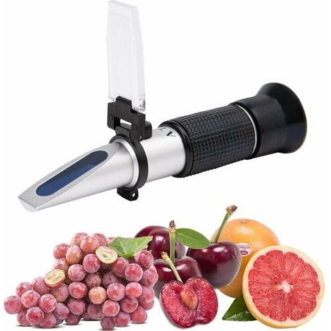 Brix-Refraktometer 0–40 %, Alkohol 0–25 % – Tragbares ATC-Weinrefraktometer, manuelles Refraktometer zur Messung des Zuckergehalts in Wein, Bier und Obst (für die Weinherstellung)