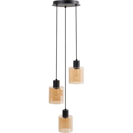 Hängeleuchte 3-flammig KITARE Glas Beige