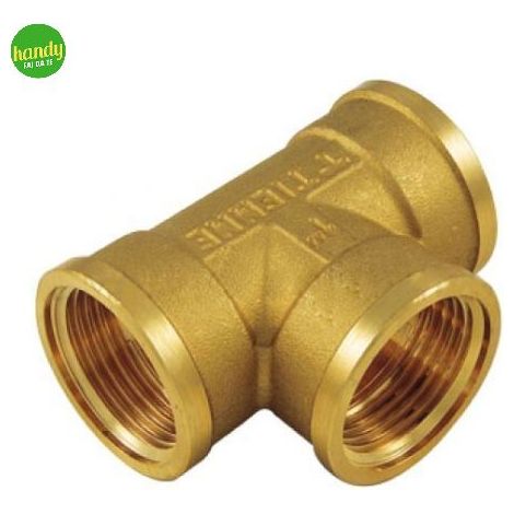 Raccordo a tee in ottone giallo tiemme femmina 3 x 3/8