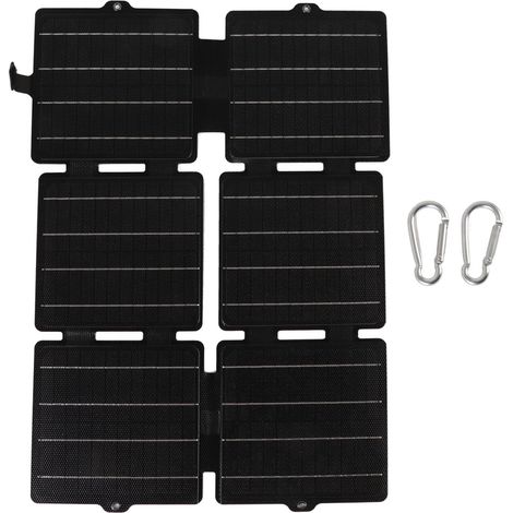 Panneau Solaire Pliable 30W Monocristallin IPX6 Léger Portable pour Bricolage Éclairage Extérieur (1/5)