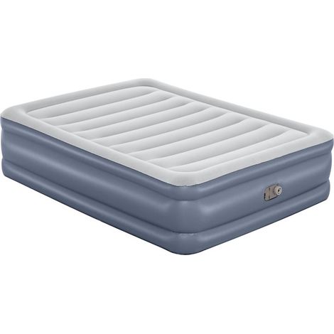 Bestway Matelas gonflable 2 personnes 203 x 152 x 51 cm avec pompe électrique intégrée coloris bleu