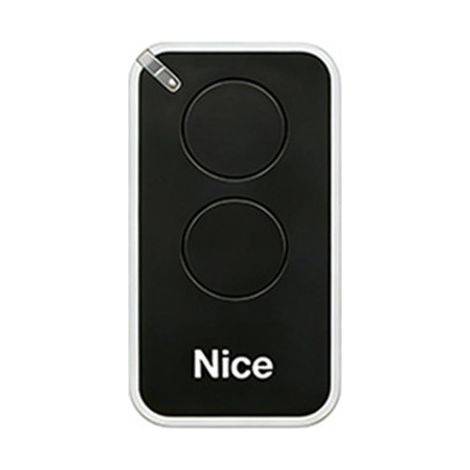 Compatible avec la télécommande Nice INTI2B 433.92MHz, 2 canaux, pour les systèmes d'automatisation de portails et de garages, noir