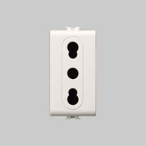 Presa bivalente 'easy' 10/16a 250v 2p+t - bianco EC ELETTROCANALI (1/2)