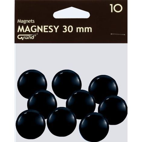 Magnet 30 mm schwarz (10 Stück) groß