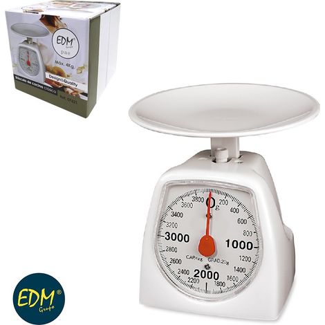 Küchenwaage edm mechanisch 4 kg weiß retro