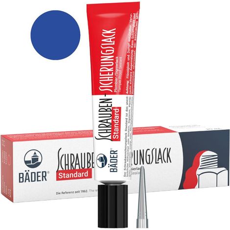 Vernis de sécurité pour vis Standard 20 ml tube bleu (Par 12) (1/4)