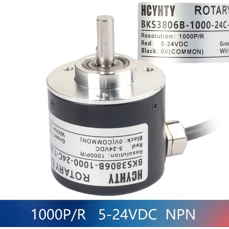 (Encodeur NPN 1000P R) Carte de commande électronique pour tour à vis-mère et guitare / Encodeur rotatif NPN 1000P/R, pièce de rechange pour poulie WM210 (1/4)